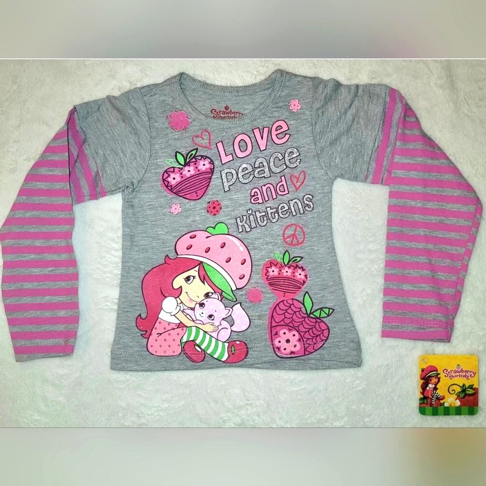 Girls STRAWBERRY SHORTCAKE Long Sleeve Shirt Top NWT Size 3T